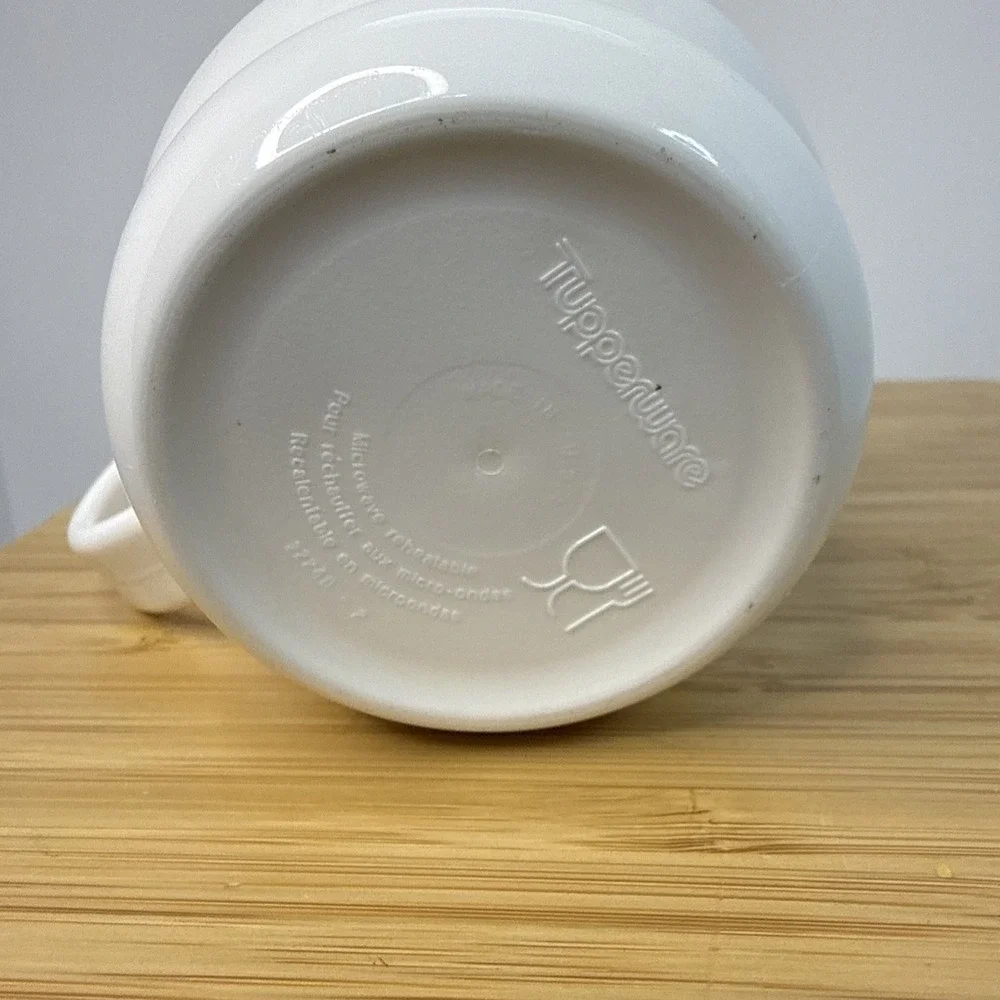 Tupperware Coffee Mug Cup BEST DAD White‎ W/ Handle 2224 VTG 90s Retro
